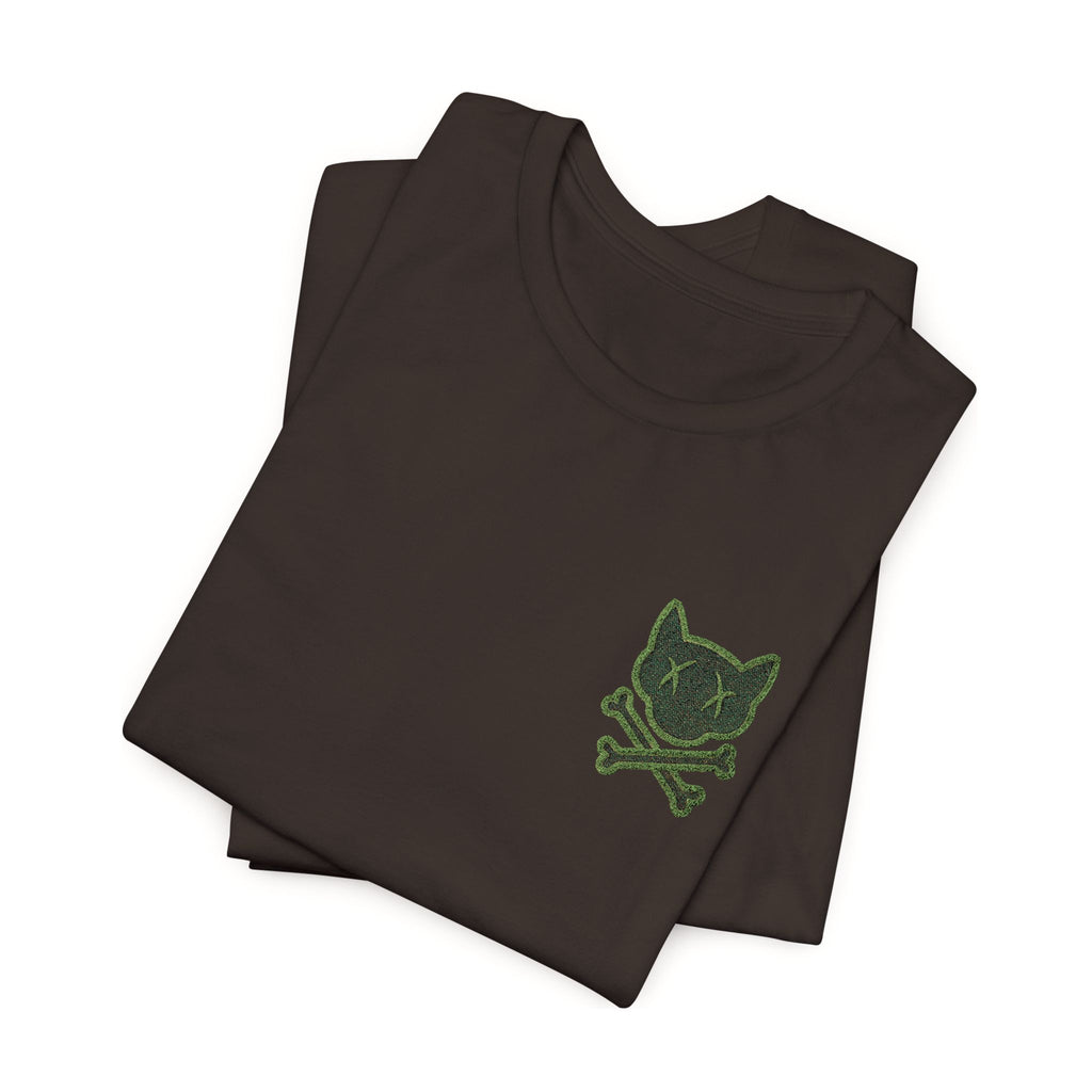 Camo Cat Skull Tee Embroidered - Logo T-Shirt