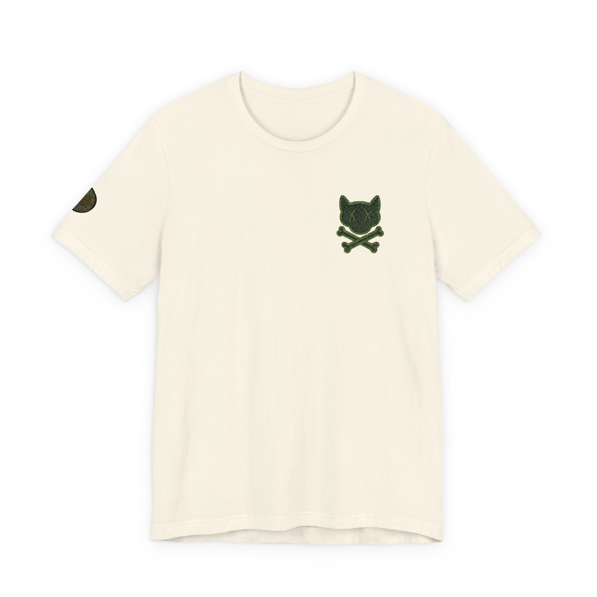 Camo Cat Skull Tee Embroidered - Logo T-Shirt