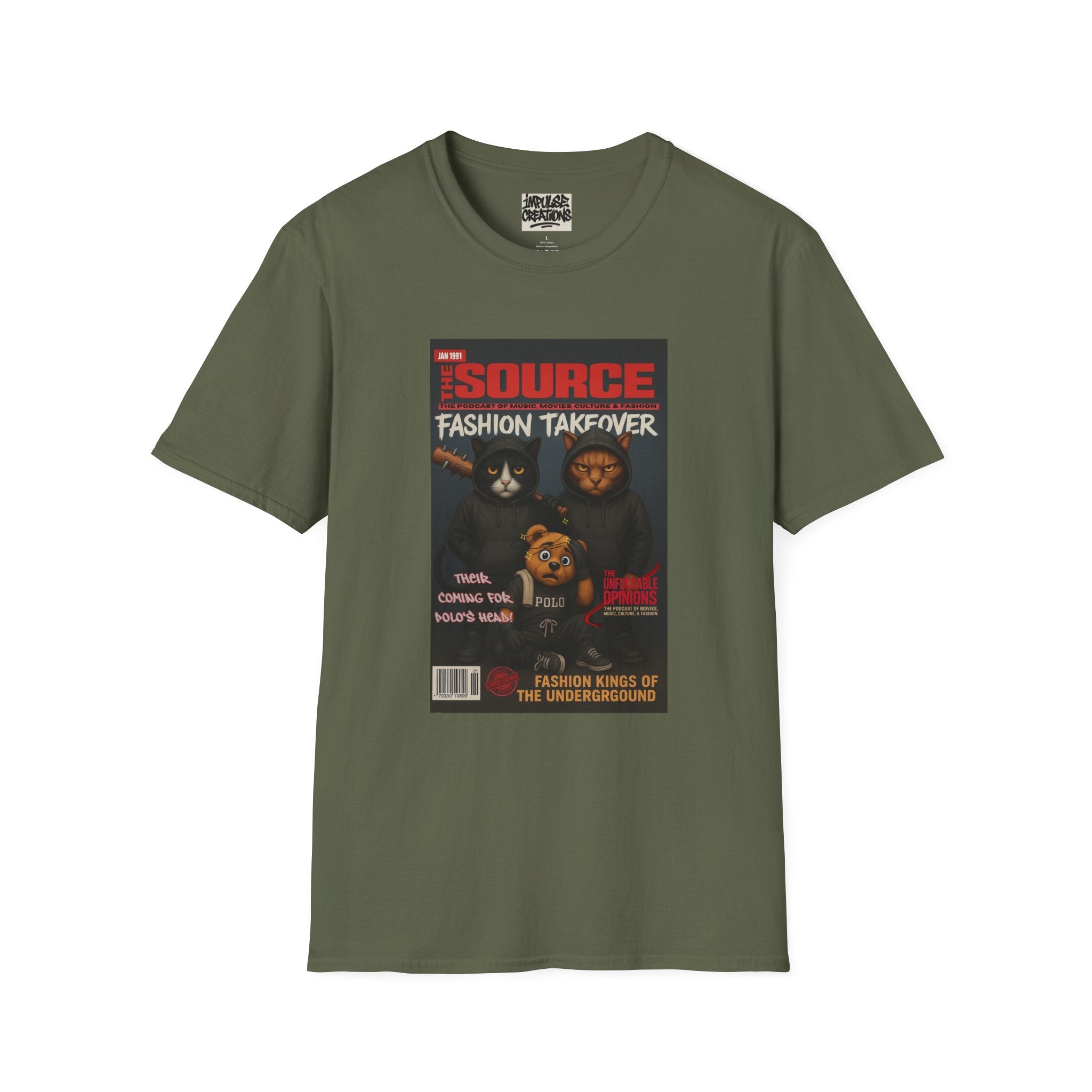 'The Source: Fashion Takeover' Vintage Magazine Cover Graphic Tee