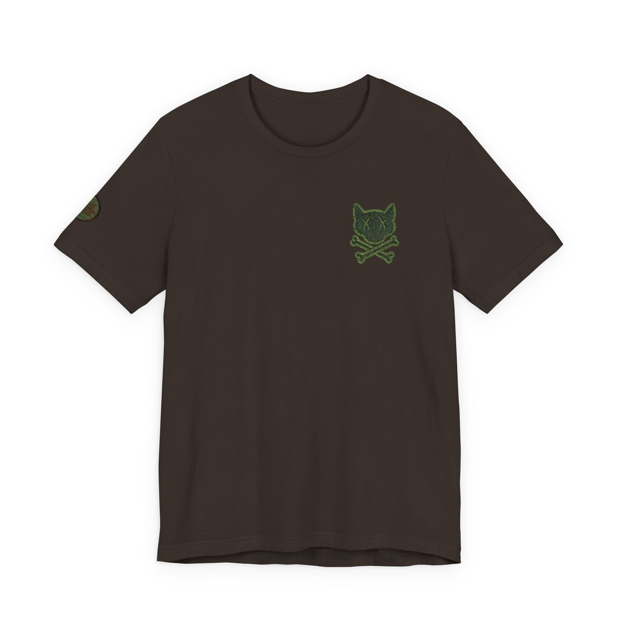 Camo Cat Skull Tee Embroidered - Logo T-Shirt