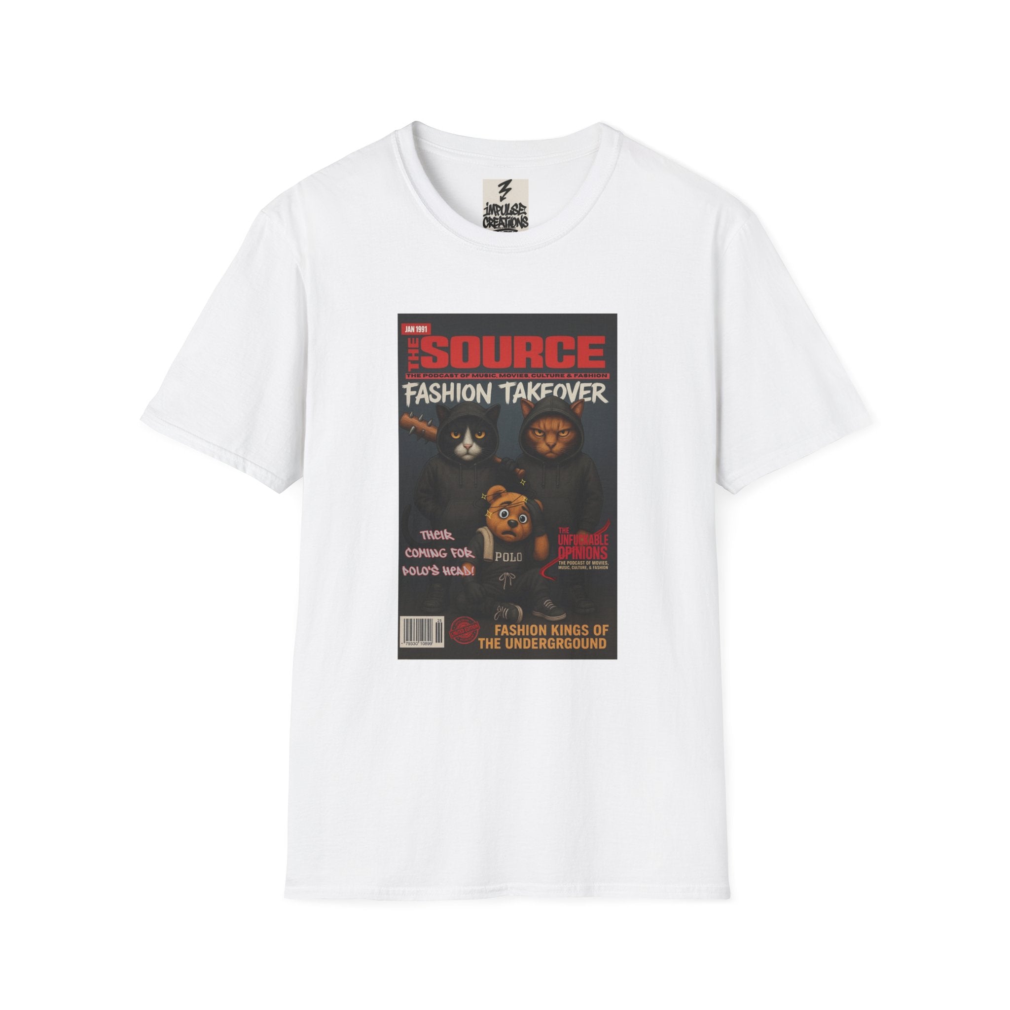 'The Source: Fashion Takeover' Vintage Magazine Cover Graphic Tee