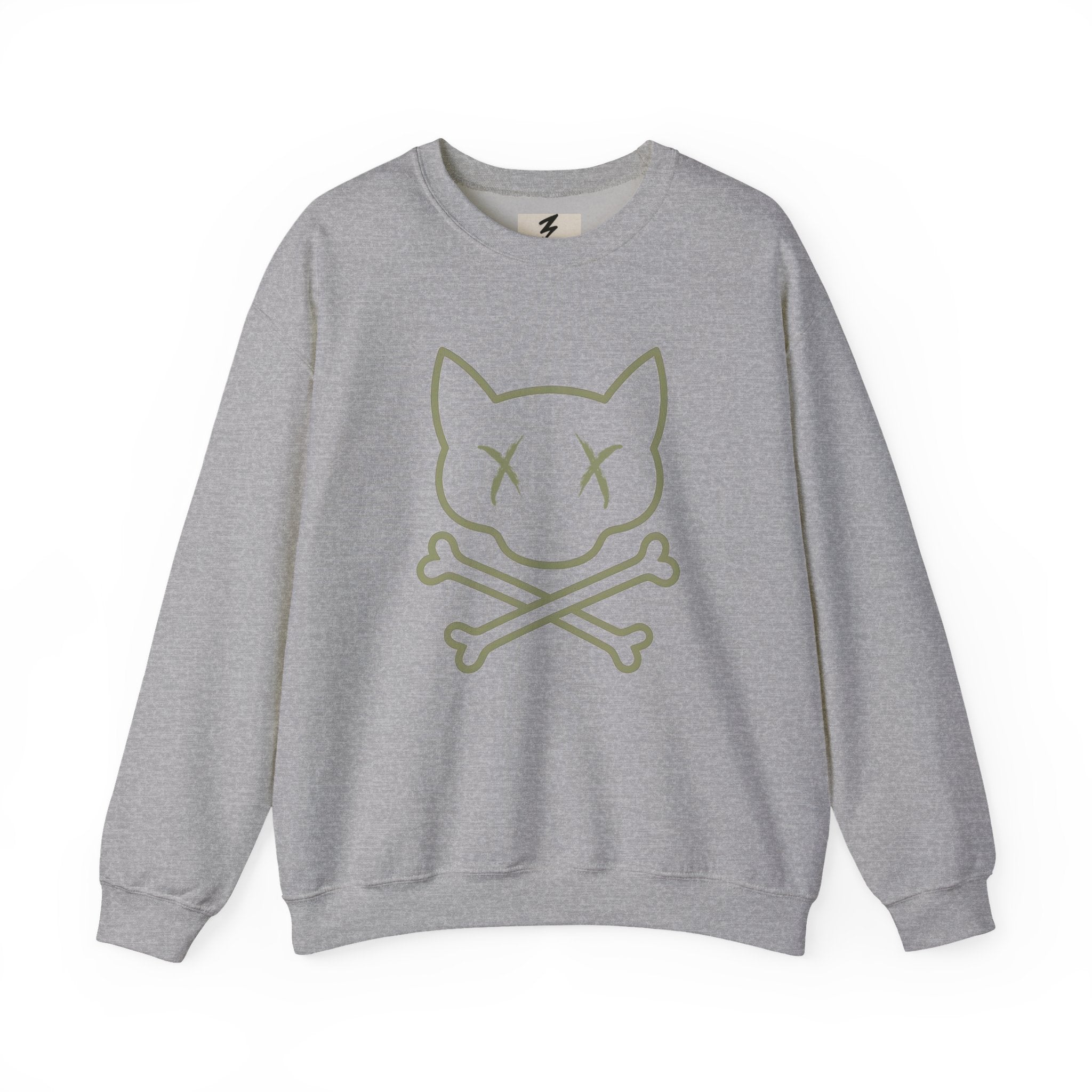 Cat Skull Crewneck Sweatshirt — "Kings of Underground Fashion" Streetwear