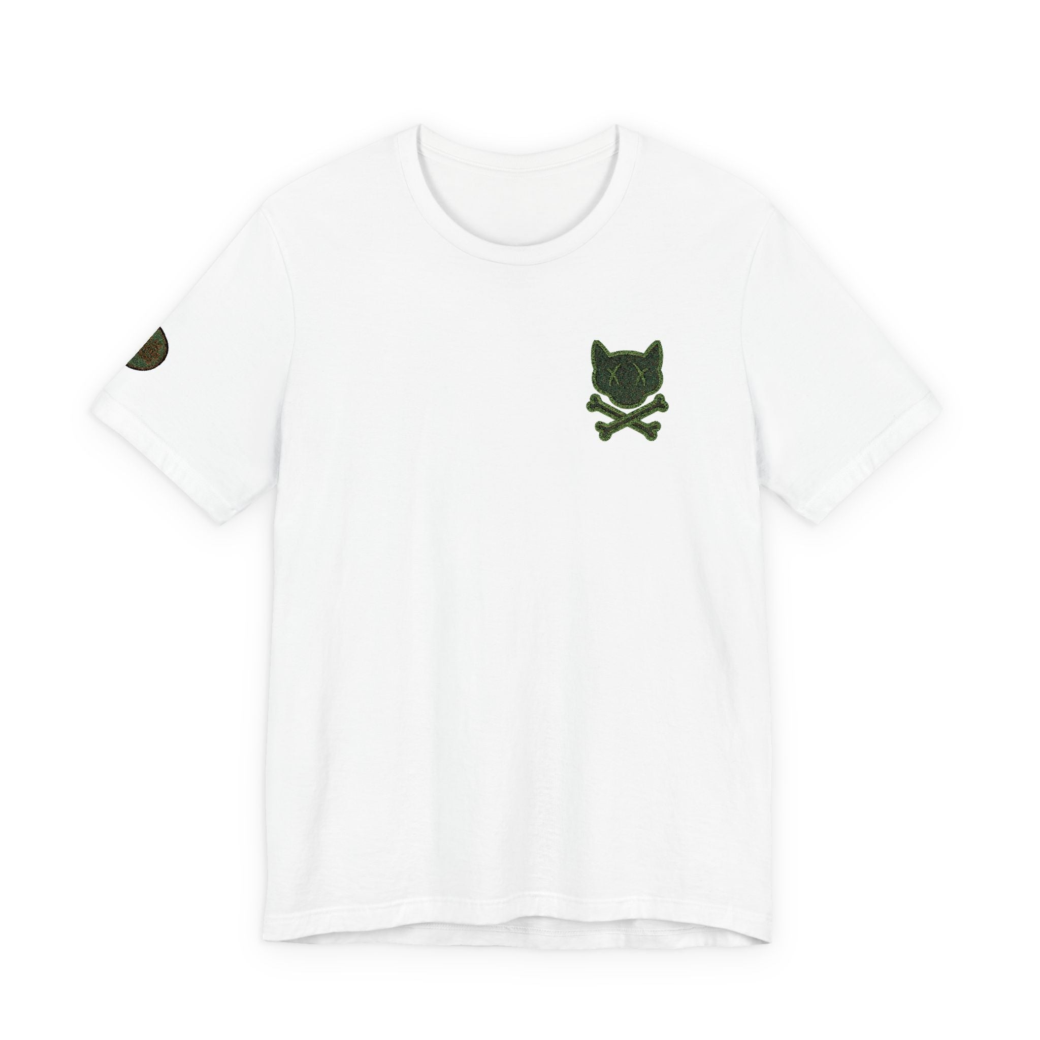 Camo Cat Skull Tee Embroidered - Logo T-Shirt