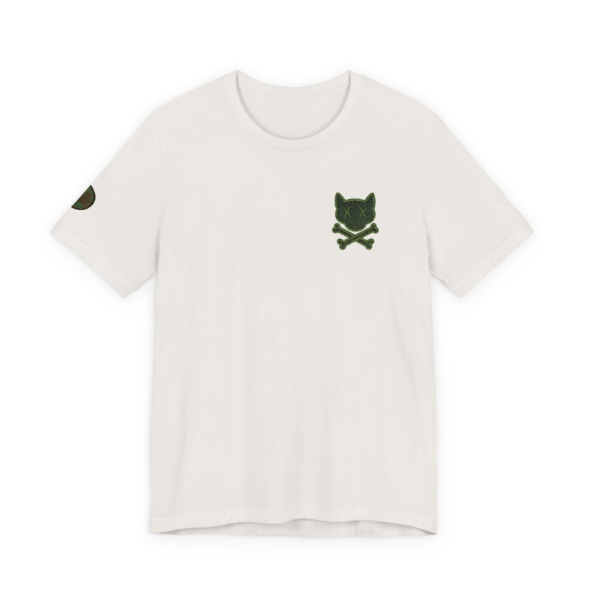 Camo Cat Skull Tee Embroidered - Logo T-Shirt