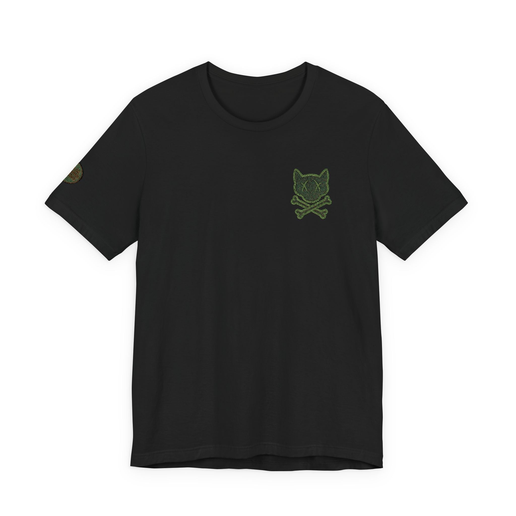 Camo Cat Skull Tee Embroidered - Logo T-Shirt