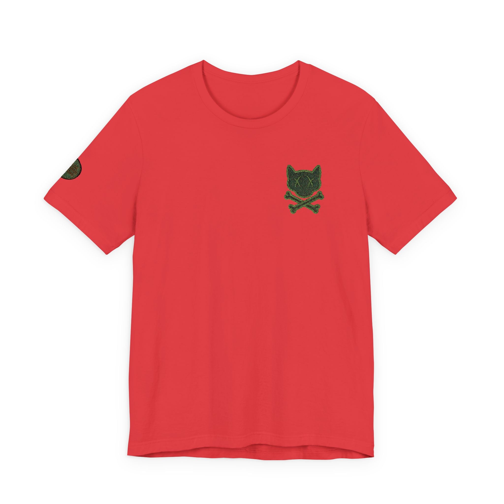 Camo Cat Skull Tee Embroidered - Logo T-Shirt