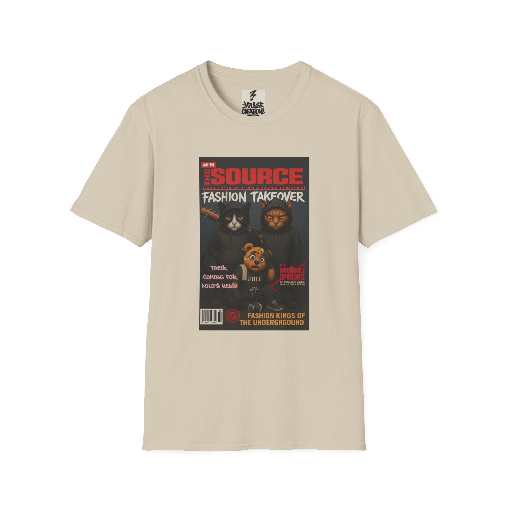 'The Source: Fashion Takeover' Vintage Magazine Cover Graphic Tee