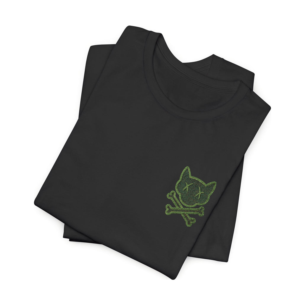 Camo Cat Skull Tee Embroidered - Logo T-Shirt