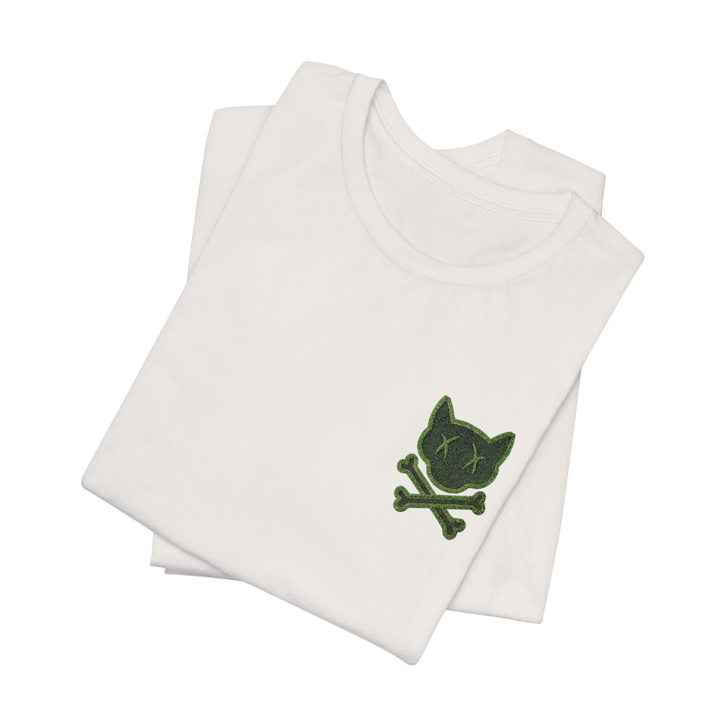 Camo Cat Skull Tee Embroidered - Logo T-Shirt