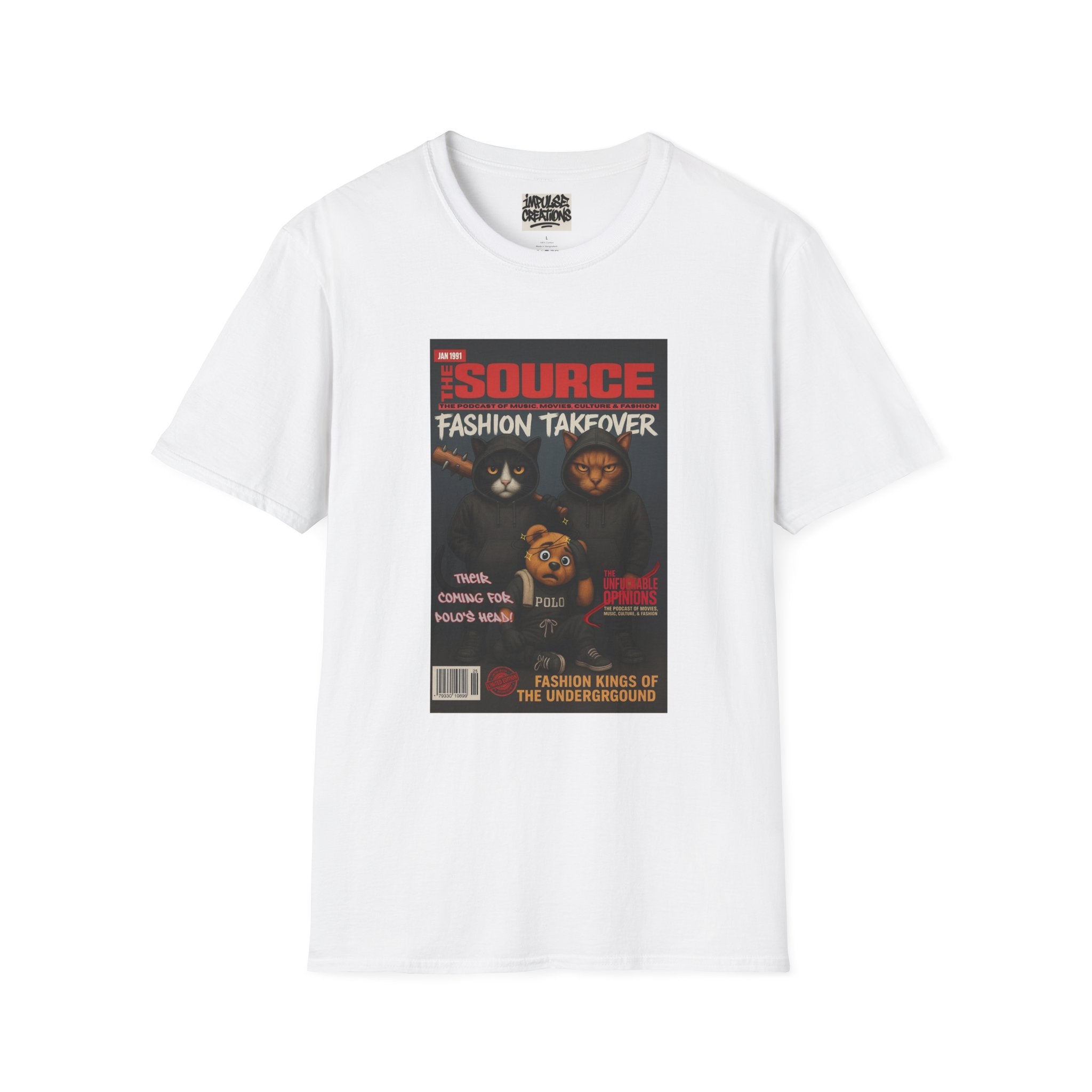 'The Source: Fashion Takeover' Vintage Magazine Cover Graphic Tee